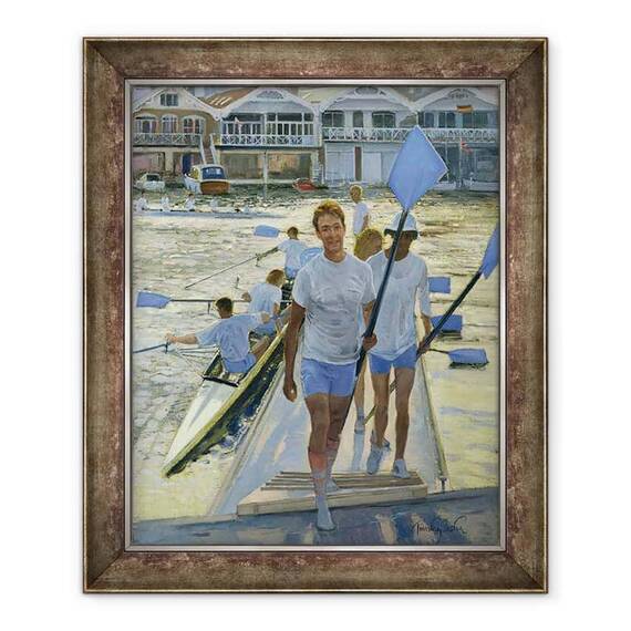 Tablou inramat - Timothy Easton - intoarcere seara, Henley - - Roveli