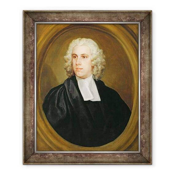 Tablou inramat - William Hogarth - John Lloyd, preot al Sf. Mildred, Broad Street - - Roveli