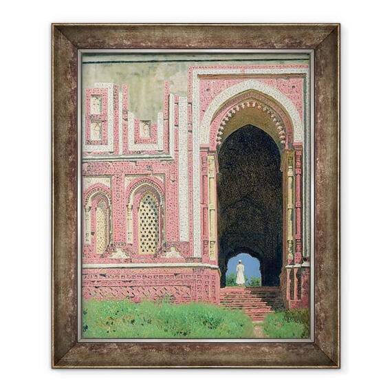 Tablou inramat - Vasili Vasilievich Vereshchagin - Poarta langa Kutub-Minar, Old Delhi - - Roveli