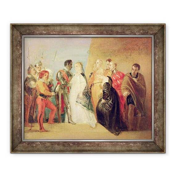 Tablou inramat - Thomas Stothard - intoarcerea lui Othello, Actul II, Scena ii din Othello - - Roveli