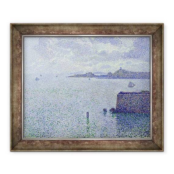 Tablou inramat - Theo van Rysselberghe - Barci cu vele intr-un estuar - - Roveli
