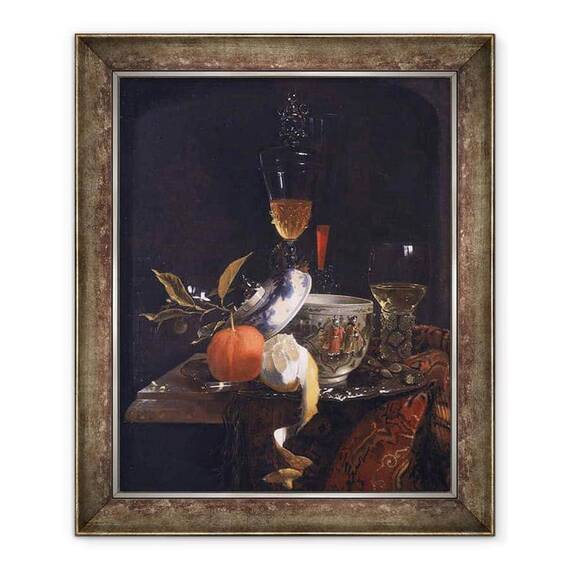 Tablou inramat - Willem Kalf - Natura statica cu borcan de zahar chinezesc - - Roveli
