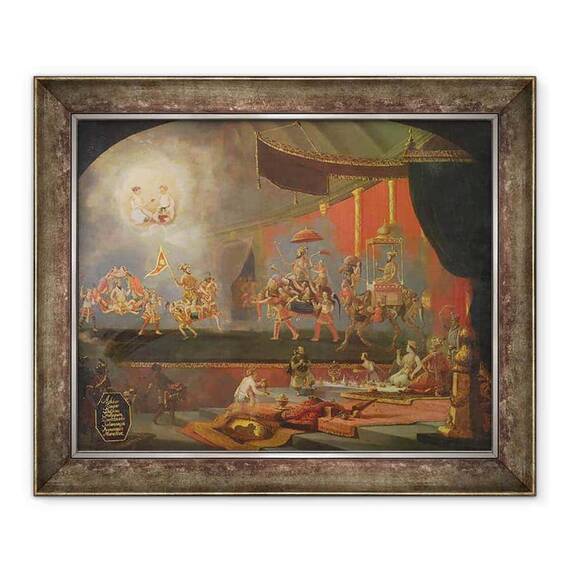 Tablou inramat - Willem Schellinks - Pictura inspirata de miniaturile Moghul - - Roveli