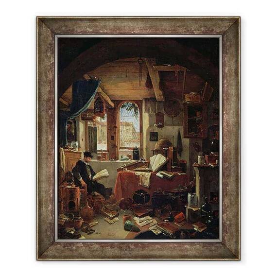 Tablou inramat - Thomas Wyck - Un alchimist in laboratorul sau - - Roveli