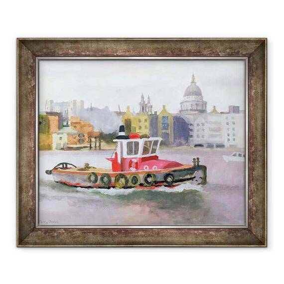 Tablou inramat - Terry Scales - Red Tug trece St. Pauls - - Roveli