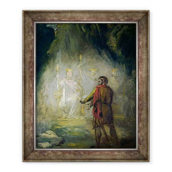 Tablou inramat - Theodore Chasseriau - Macbeth - - Roveli