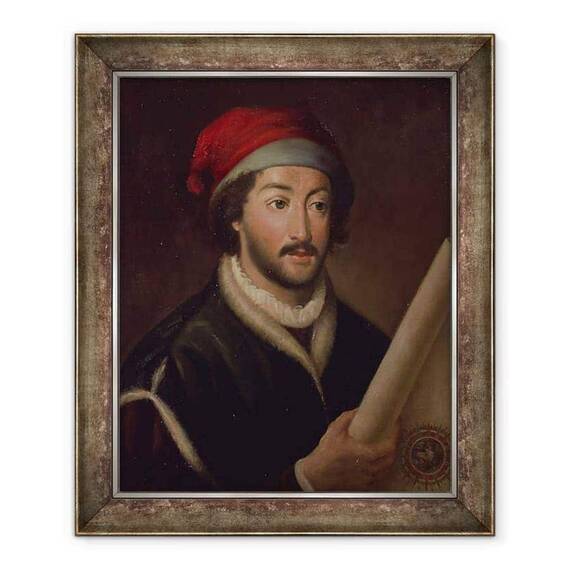 Tablou inramat - Scoala Spaniola - Juan de la Cosa - - Roveli