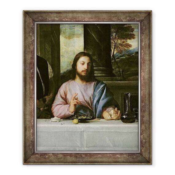 Tablou inramat - Titian - Cina de la Emmaus - - Roveli