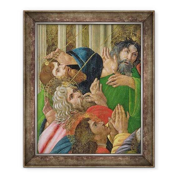 Tablou inramat - Sandro Botticelli - Detaliu al coborarii Duhului Sfant - - Roveli