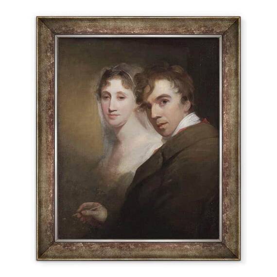 Tablou inramat - Thomas Sully - Auto-portret al artistului Pictura Sotia Sa - - Roveli