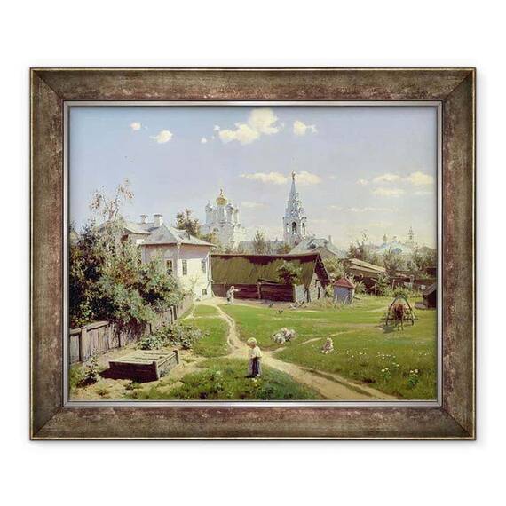 Tablou inramat - Vasilij Dmitrievich Polenov - O curte mica in Moscova - - Roveli