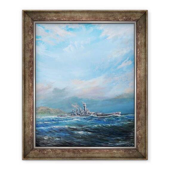 Tablou inramat - Vincent Alexander Booth - USS Washington paraseste Guadalcanal, 2018 - - Roveli