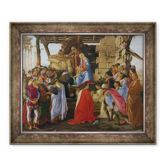 Tablou inramat - Sandro Botticelli - Adorarea magilor tempera pe panou - - Roveli