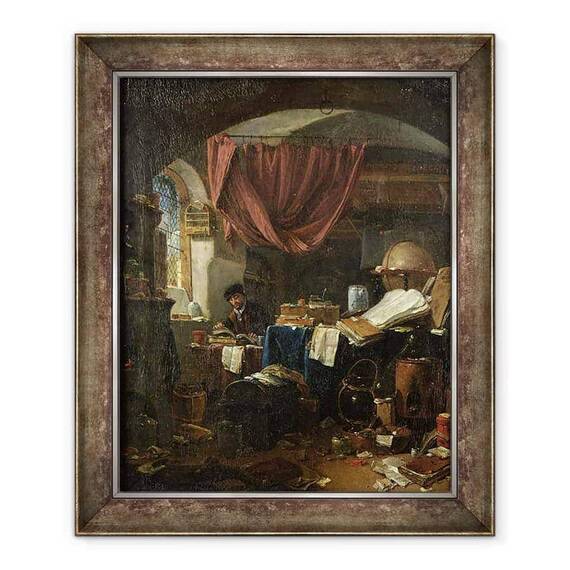 Tablou inramat - Thomas Wyck - Laboratorul Alchimistului - - Roveli