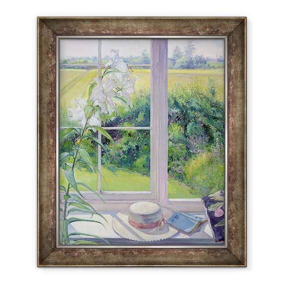 Tablou inramat - Timothy Easton - Scaun fereastra si crin II - - Roveli