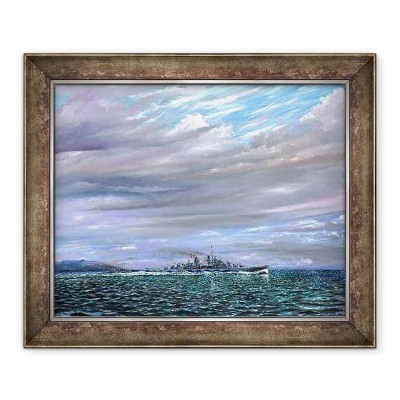 Tablou inramat - Vincent Alexander Booth - USS Juneau Guardalcanal 1942, 2019 - - Roveli