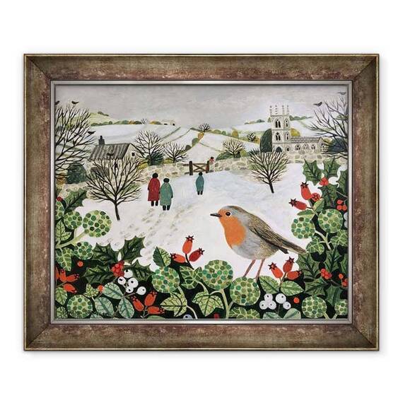 Tablou inramat - Vanessa Bowman - Robin si Biserici - - Roveli