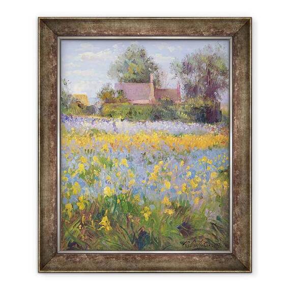 Tablou inramat - Timothy Easton - Casute inchise in Campul Iris - - Roveli