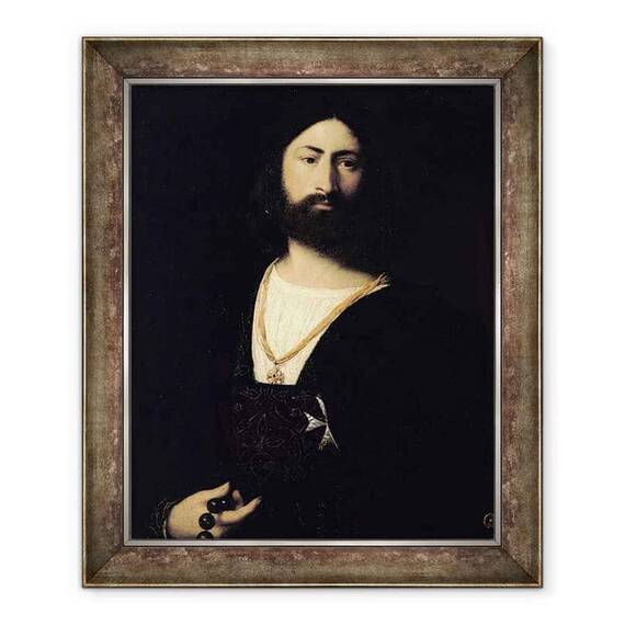 Tablou inramat - Titian - Cavaler al Ordinului Maltei - - Roveli