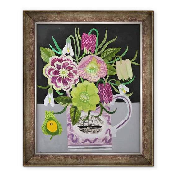 Tablou inramat - Vanessa Bowman - Hellebores si Physallis - - Roveli