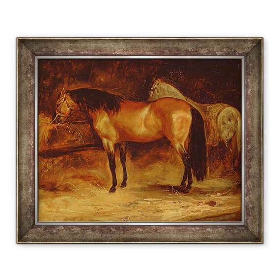 Tablou inramat - Theodore Gericault - Un cal Bay la iesle - - Roveli