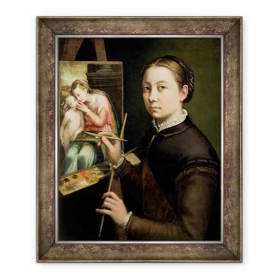 Tablou inramat - Sofonisba Anguissola - Autoportret la sevalet - - Roveli