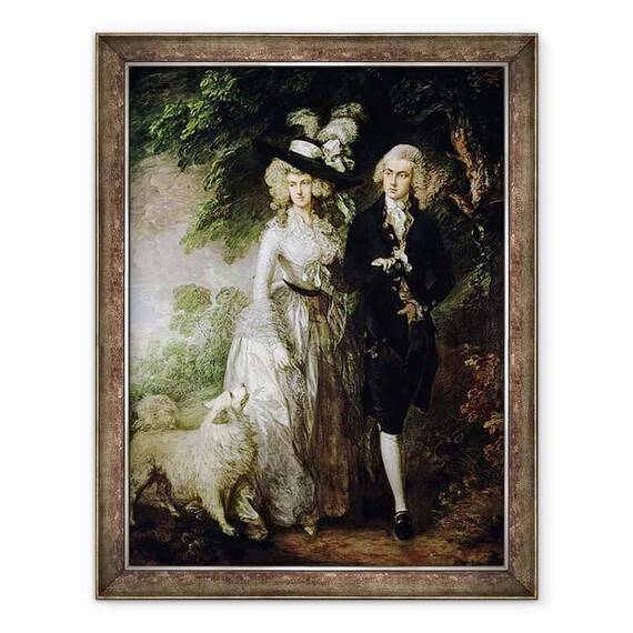 Tablou inramat - Thomas Gainsborough - Domnul si doamna William Hallett Walk de dimineata - - Roveli