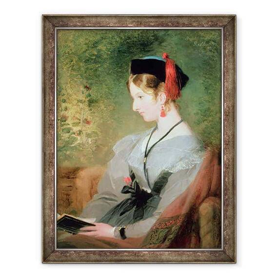 Tablou inramat - Edwin Landseer - Portret De Lady Elizabeth Wells, Mai tarziu Lady Dyke - - Roveli
