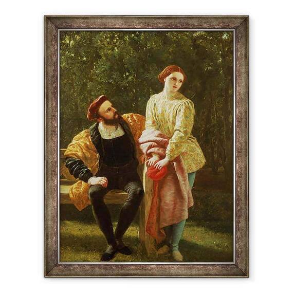 Tablou inramat - Frederick Richard Pickersgill - Orsino si Viola - - Roveli