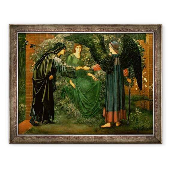 Tablou inramat - Edward Coley Burne-Jones - Inima Trandafirului - - Roveli