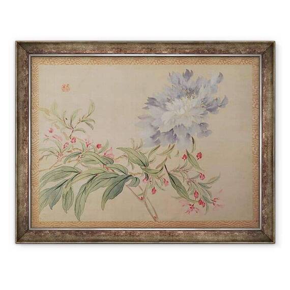 Tablou inramat - Tsubaki Chinzan - Blossom si o floare - - Roveli