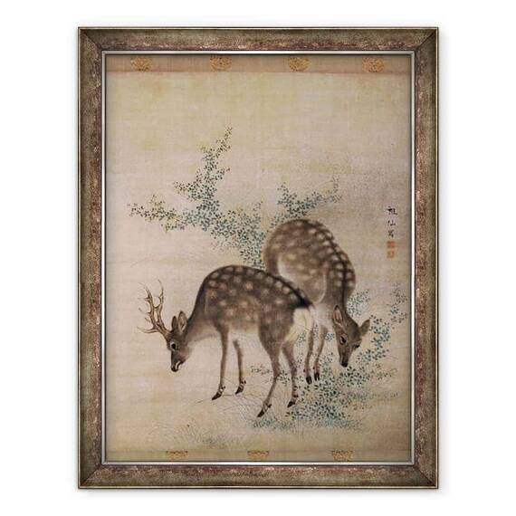 Tablou inramat - Mori Sosen - Pasunatul cerb - - Roveli