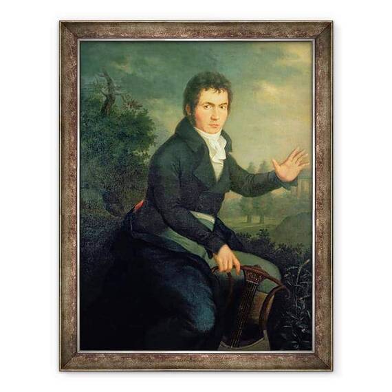 Tablou inramat - Willibrord Joseph Mahler - Ludvig van Beethoven 1770-1827 - - Roveli