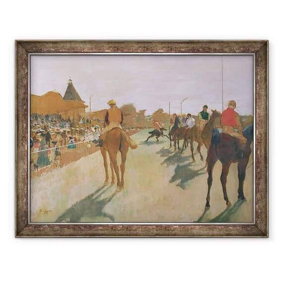 Tablou inramat - Edgar Degas - Parada, sau Cai de Cursa in fata standurilor - - Roveli