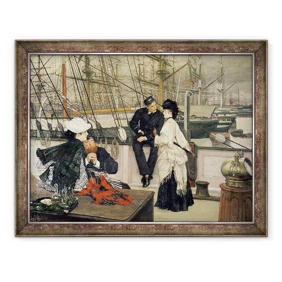 Tablou inramat - James Jacques Joseph Tissot - Capitanul si Mate - - Roveli
