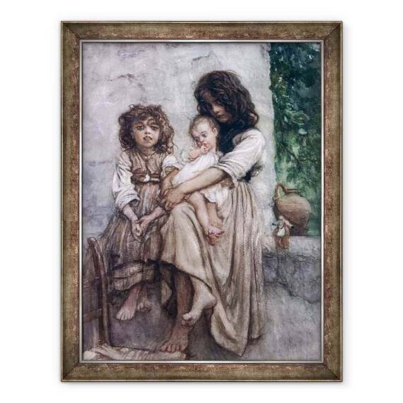 Tablou inramat - Antoine Auguste Ernest Herbert - Fetele tinere ale lui Ischia - - Roveli