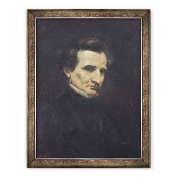 Tablou inramat - Gustave Courbet - Hector Berlioz 1803-69 1850 - - Roveli