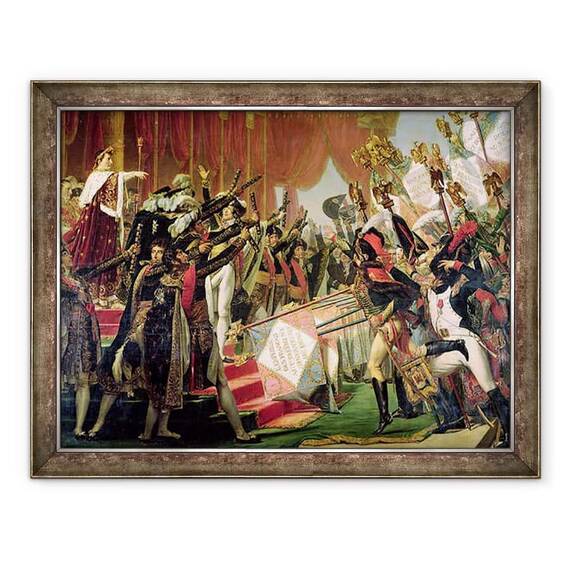 Tablou inramat - Jacques Louis David - Distributia Standardelor Eagle, 5 decembrie 1804, detaliu al purtatorilor standard - - Roveli