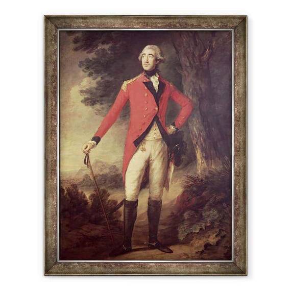 Tablou inramat - Thomas Gainsborough - Lordul Hastings 1732-1818 guvernator al Indiei - - Roveli