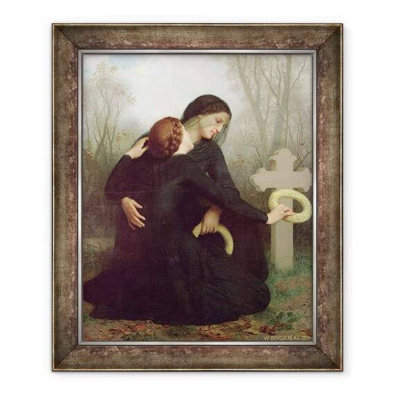 Tablou inramat - William-Adolphe Bouguereau - Le Jour des Morts Ziua Tuturor Sfintilor 1859 - - Roveli