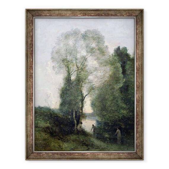 Tablou inramat - Jean Baptiste Camille Corot - Les Baigneuses - - Roveli