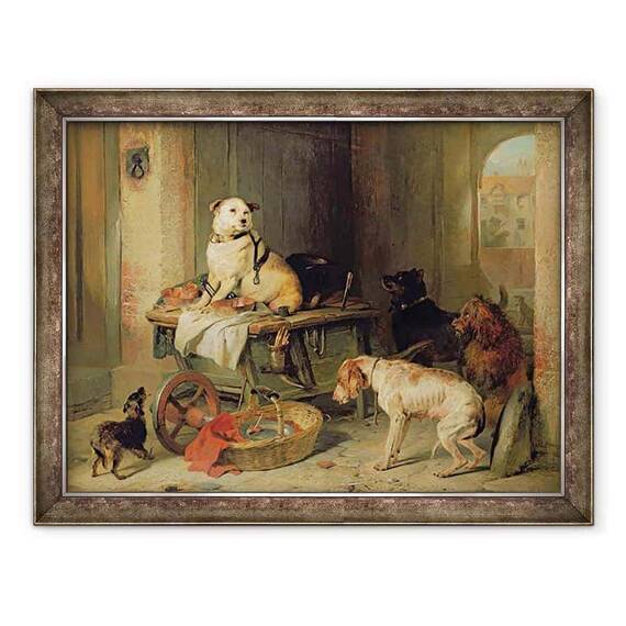 Tablou inramat - Edwin Landseer - Un Jack in birou - - Roveli
