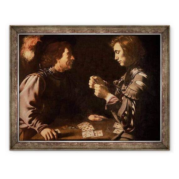 Tablou inramat - Michelangelo Caravaggio - Gamblers - - Roveli