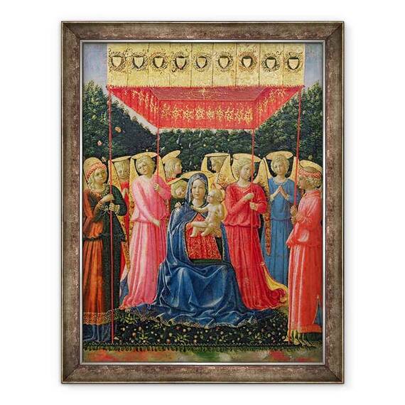 Tablou inramat - Fra Angelico - Fecioara si Pruncul cu ingeri - - Roveli