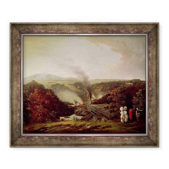 Tablou inramat - William Williams - Vedere dupa-amiaza la Coalbrookdale - - Roveli