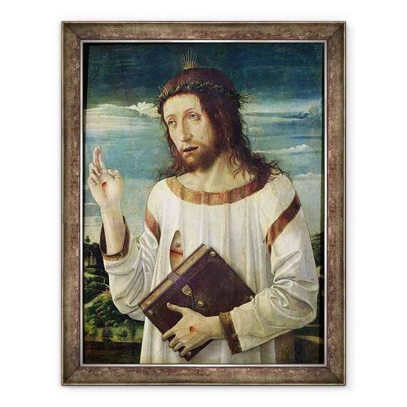 Tablou inramat - Giovanni Bellini - Hristos binecuvantare - - Roveli