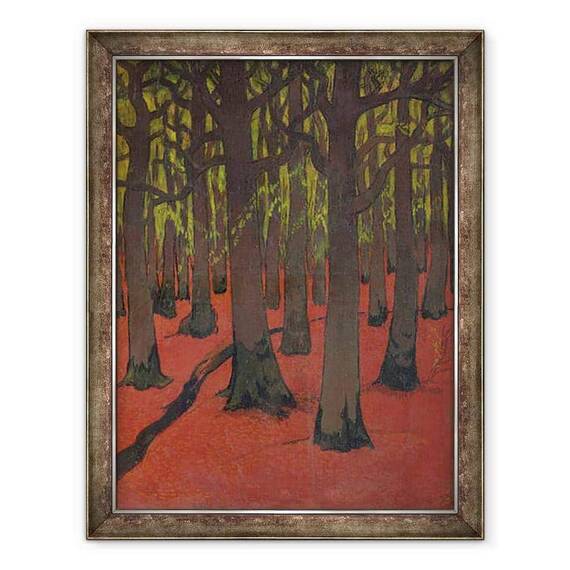 Tablou inramat - Georges Lacombe - Padurea cu Pamant Rosu - - Roveli