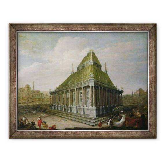 Tablou inramat - Wilhelm van Ehrenberg - Cele sapte Minuni ale Lumii, Mausoleul de la Halicarnassus - - Roveli
