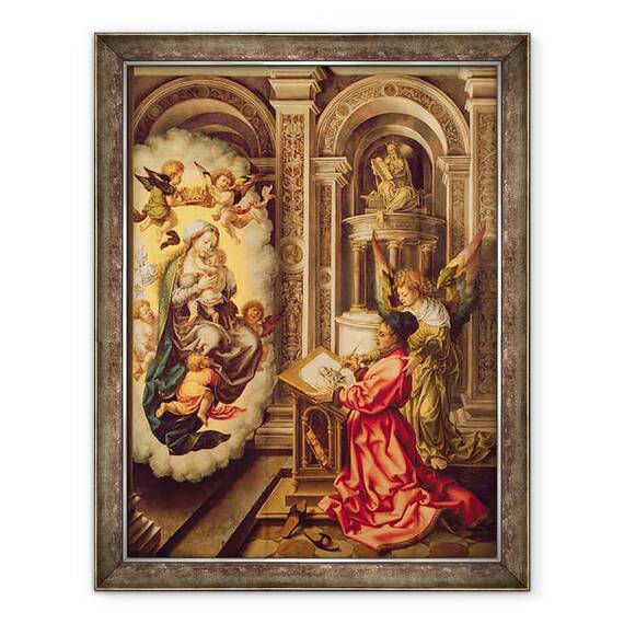 Tablou inramat - Jan Gossaert - Sfantul Luca Pictura Fecioara Maria - - Roveli