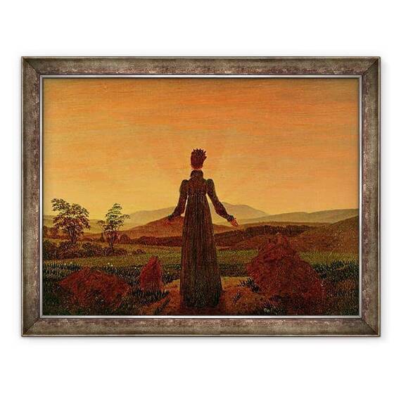 Tablou inramat - Caspar David Friedrich - Femeie inainte de rasaritul soarelui - - Roveli